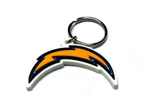 SAN DIEGO CHARGERS KEYCHAIN LOGO SOFT PLASTIC NEW LICENSED NFL CHARM PULL Cover