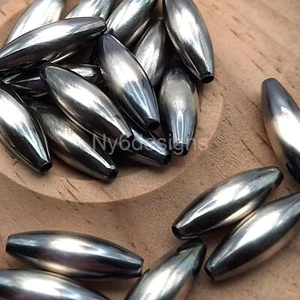 Navajo Torpedo Pearl Beads Sterling Silver Southwestern Native Jewelry Making - Picture 1 of 19