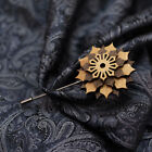 Wooden Lapel Flower Boutonniere Brooch Pin for Wedding Suit Accessories