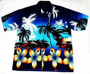 Koman Sport Men's Short Sleeve Button Front Hawaiian Tropical Shirt Size XL - Picture 1 of 6