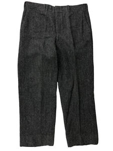 Vintage Polyester Pants Unbranded Brown/Gray Mens Size 34 x 28 See Photos - Picture 1 of 9