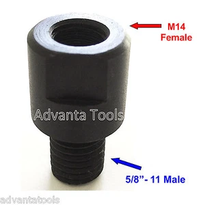 Angel Grinder Adapter: 5/8"-11 Male  -  M14 Female   - Picture 1 of 3