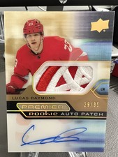 21-22 UD Premier Lucas Raymond Gold RPA On Card Auto - #/35 - UNREAL PATCH!!!