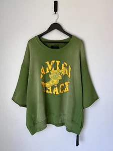 Amiri Track Cut Sleeves Sweatshirt - Size XXL - Green - NEW - Made in USA - Picture 1 of 10