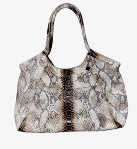Helen Welsh Snakeskin Leather Quiet Luxury Large Business Career Tote W/Dust Bag - Picture 1 of 20