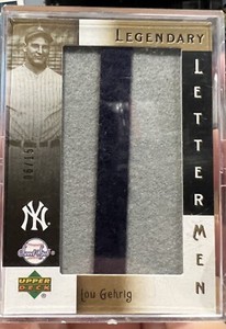 2007 Upper Deck Sweet Spot Classic Lou Gehrig Legendary Letterman Patch Card NM