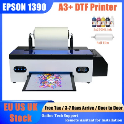 ACHI A3 1390 DTF Printer Direct to Film T-shirt Cloth Flatbed Heat Transfer US - Image 1 of 4