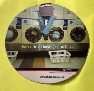 Alfombrilla de ratón Chase Bank de colección - Chase Online - ¡Rara! JP Morgan - Imagen 1 de 2