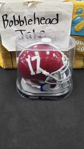 NIB ALABAMA CRIMSON TIDE #17 SCHUTT AUTHENTIC MINI NCAA FOOTBALL HELMET BLANK Cover