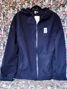 Chaqueta cortavientos grande con capucha cremallera completa Tottenham Hotspur azul marino para hombre - Imagen 1 de 5