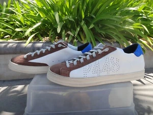 P448 S22 John Burned (braun & blau) Sneaker Leder, Herren, Made in Italy EU44 - Bild 1 von 18