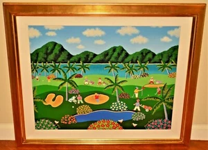 JOANNE NETTING Original Vintage Signed Golf Course Landscape Artist Proof Giclee - Picture 1 of 12