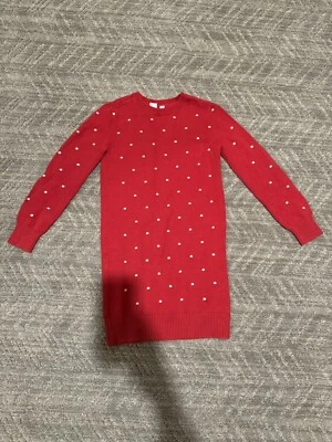 Vestido Suéter GAP KIDS Rojo Con Punto Blanco Vacaciones Talla XL Niñas Informal Divertido Foto 1 de 4