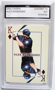 ALEX RODRIGUEZ #27 ~ 2000 PACIFIC ~ GRADED GEM MINT 10 MLB BASEBALL CARD - Picture 1 of 2