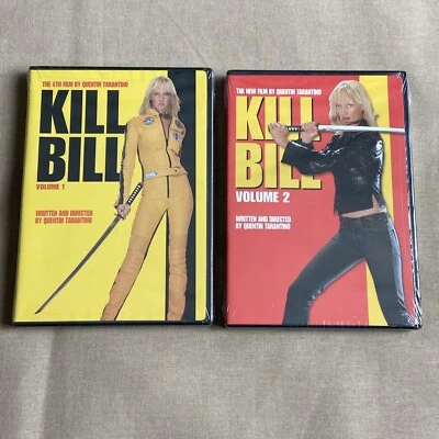 Kill Bill Volumes 1 & 2 (DVD 2-Film Set NEW) Quentin Tarantino (4-5) Uma Thurman - Image 1 of 4