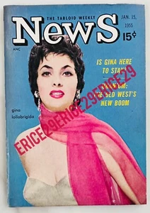Gina Lollobrigida News The Tabloid Weekly Jan 15, 1955 Magazine 64 Pages - Picture 1 of 1