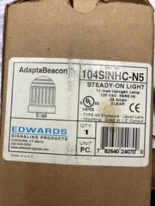 Edwards ADAPTABEACON 104SINHC-N5 Steady-On 12W Halogen Lamp 120V .25A Clear - Picture 1 of 5