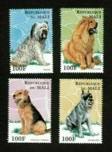 Mali 1997 - Dogs, Chow, Schnauzer, Terrier - Set of 4v - Scott 816-19 - MNH - Picture 1 of 1