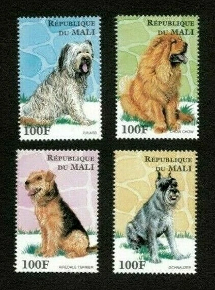 Malí 1997 - Perros, Chow, Schnauzer, Terrier - Juego de 4v - Scott 816-19 - MNH Foto 1 de 1
