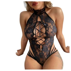 Damen Spitze Dessous Nachtwäsche Unterwäsche Jumpsuits G-String achtwäsche - Bild 1 von 16