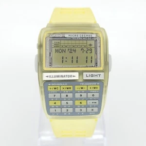 NOS CASIO DBC-63 MICRO COSMOS TRANSPARENT YELLOW CALCULATOR VINTAGE DIGITAL 1995 - Picture 1 of 13