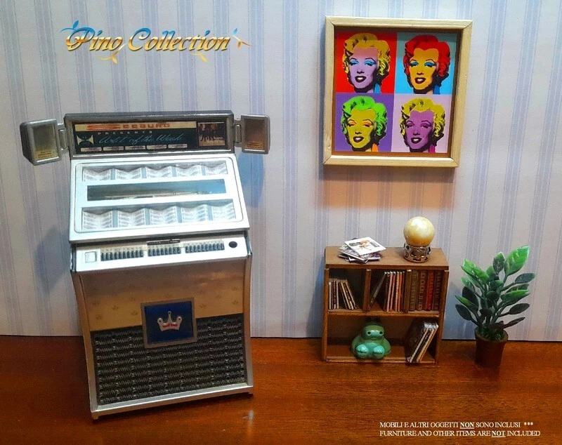 CASA BAMBOLE Andy Warhol Marylin MINI QUADRO 1:12 Fatto a mano Miniatura - Immagine 1 di 4