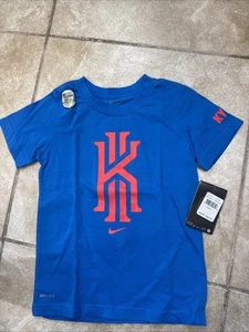 Nike Shirt Boys Size 6 Dry-Fit Kyrie Blue T-shirt Short Sleeve - Picture 1 of 1