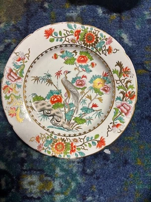 Antigua Grúa Kutani Wedgwood Placa Redonda - Circa 1825 - Excelente Estado  Foto 1 de 3