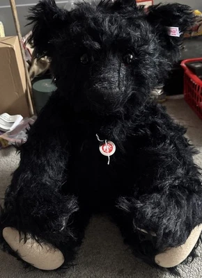 Retired Collectible Steiff Teddy Bear Black Titanic Bear With Growler & Tags - Image 1 of 4