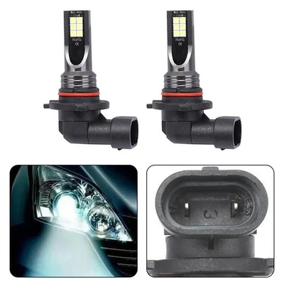 9006HB4 LED Fog Light Bulbs Super White High Power Headlight Upgrade Pack of 2 - Image 1 of 4
