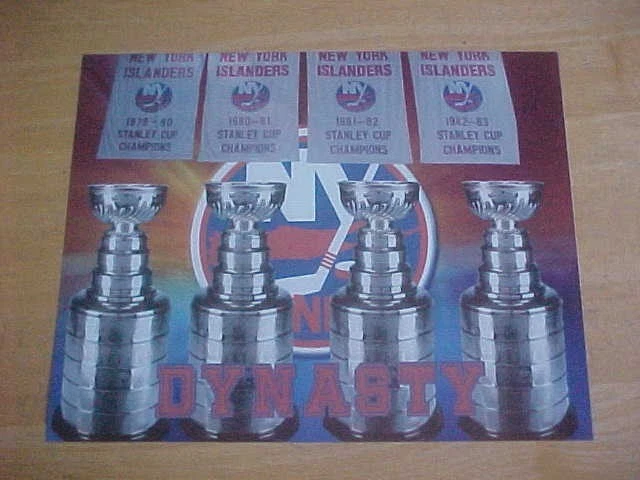 New York  Islanders  4 IN A ROW Stanley Cup Champs 8X10 Photo  FREE SHIP 3/more - Image 1 of 1