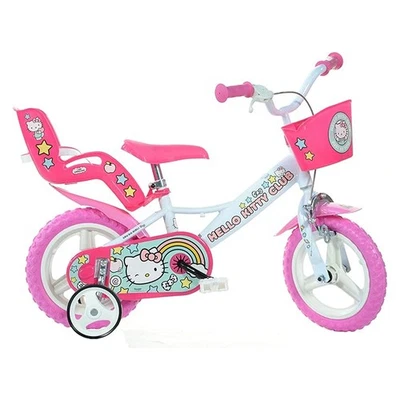 Bici per Bambina Bicicletta Dino Bikes Hello Kitty Club 2 - Taglia 12" Pollici - Immagine 1 di 4