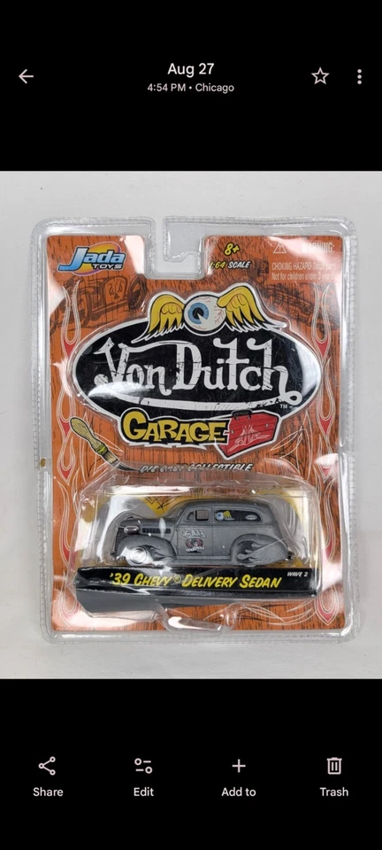 Von Dutch Garage 1939 Chevy Delivery Sedan Jada Toys 1 64scale