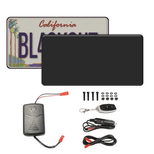 Blackout license plate frame for CARS Universal fit, 6x12, USA CANADA - Picture 1 of 6