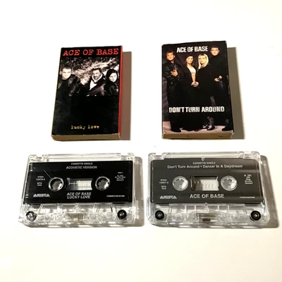 Ace of Base 2 Cassette Single Lot Lucky Love, Don't Turn Around Eurodance Tested - Imagem 1 de 4