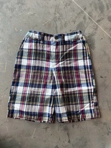 EUC Polo Ralph Lauren Boys Preppy Madras Plaid Shorts Size 7 Adjustable Waist - Picture 1 of 2