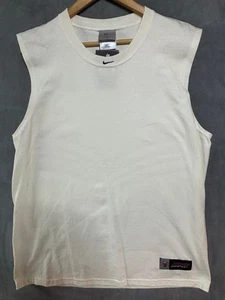 Vintage 90’s New With Tags Nike Center Swoosh Sleeveless T Shirt White Size M - Picture 1 of 11