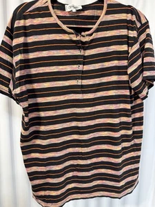 Camiseta a rayas multicolor Missoni para mujer talla 46 EE. UU. 10-12 hecha en Italia - Imagen 1 de 5