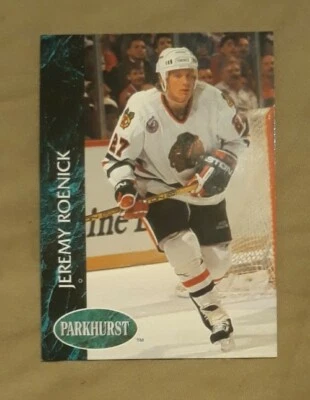 Jeremy  Roenick 1992-93 Parkhurst Chicago Blackhawks Hockey Card #31  - Image 1 of 2