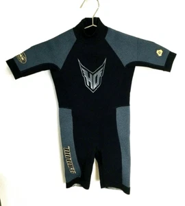 Ho Sports Junior Kids Size 8 Shorty Scuba Wetsuit Gray Aquaseal Zip Front - Picture 1 of 13