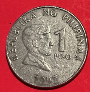1997 1 peso moneta filippina - Foto 1 di 2