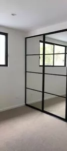 Design Built-In Wardrobe Sliding Doors *Made to Measure* Mirror and Black Frame - Picture 1 of 4