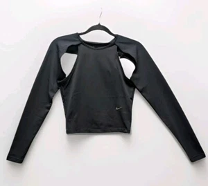 Nike Stealth Evaporation City Ready Gym Top Womens S Black Long Sleeve Shirt NWT - Picture 1 of 18