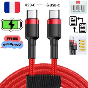 Câble USB C vers Type C 100W Charge Rapide PD 3.0 Transfert de Données 1M/2M - Photo 1/12