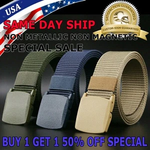 Men's Casual Military Tactical Belt Army Security Adjustable Quick Release Belt - Picture 1 of 16
