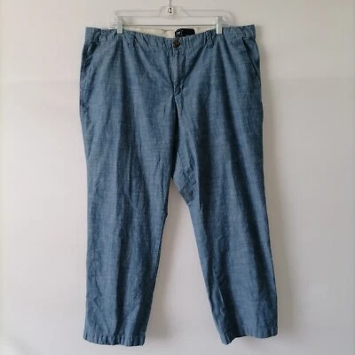 Pantalones al tobillo recto GAP para mujer denim azules tiro alto bolsillos talla 20 Foto 1 de 4