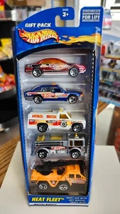 Paquete de 5 Hot Wheels 2001 flota térmica con camión de bomberos y ambulancia - Imagen 1 de 7