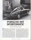 Road & Track Article Reprint From April 1971 -- Porsche 911T Sportomatic --