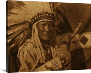 Blackfoot Native American Indian Canvas Wrapped 16x20 Vintage 1800s Photo Art - Picture 1 of 3