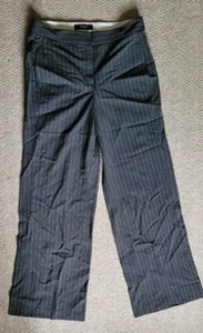 Women Body By Victoria Pinstriped Dress Pants Size 10 Pink White Charcoal Grey - Picture 1 of 6